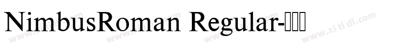 NimbusRoman Regular字体转换